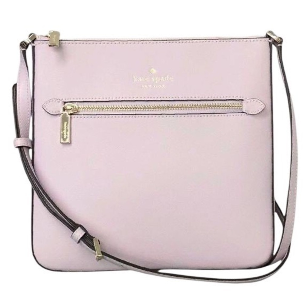Kate Spade New York Saffiano Leather Crossbody Bag Lavender Pink‎ Gold Hardware